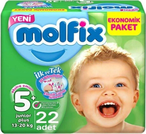 Bebek Bezi Junior Plus 5+ Numara 13-20 Kg 22 Adet