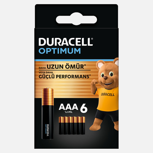 Optimum 6’lı AAA Alkalin İnce Kalem Pil (7'li Paket)