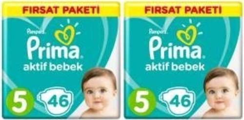 Bebek Bezi 5 Beden 2'li Paket 92 Adet