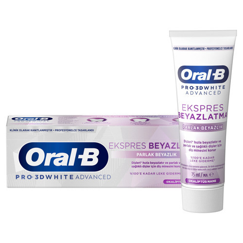 3D White Advenced Ekspres Beyazlatıcı Parlak Diş Macunu 75 Ml (3'li Paket)