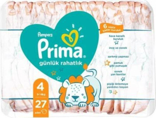 Bebek Bezi Günlük Rahatlık 4 Beden 27 Adet 9-14 kg