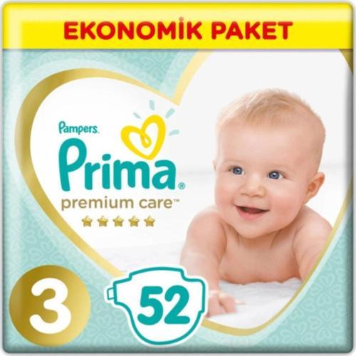 Bebek Bezi Premium Care 3 Beden Midi Ekonomik Paket 6-10 Kg 52 Adet