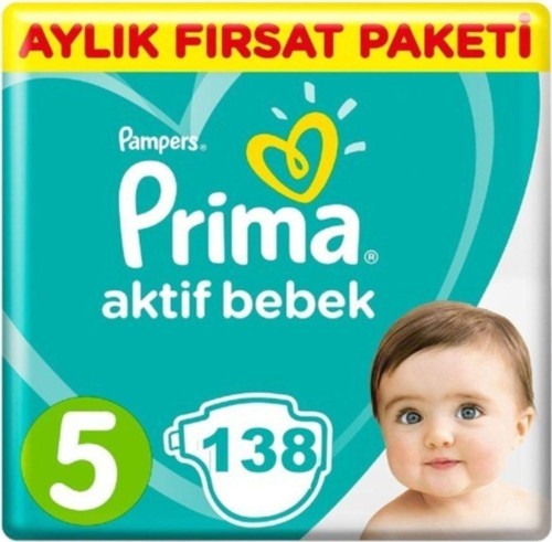 Bebek Bezi Aktif Bebek 5 Beden - 138 Adet