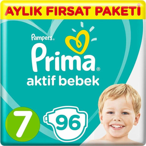 Bebek Bezi Aktif Bebek 7 Beden 96 Adet