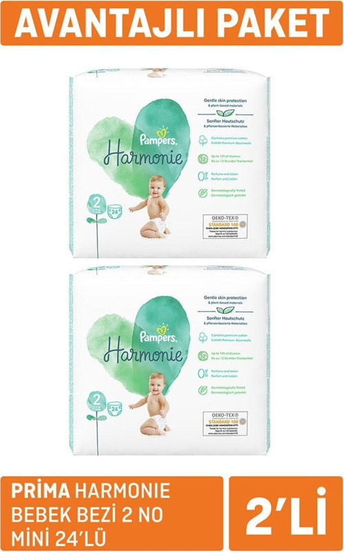 Harmonie Bebek Bezi 2 No Mini 2x24'lü