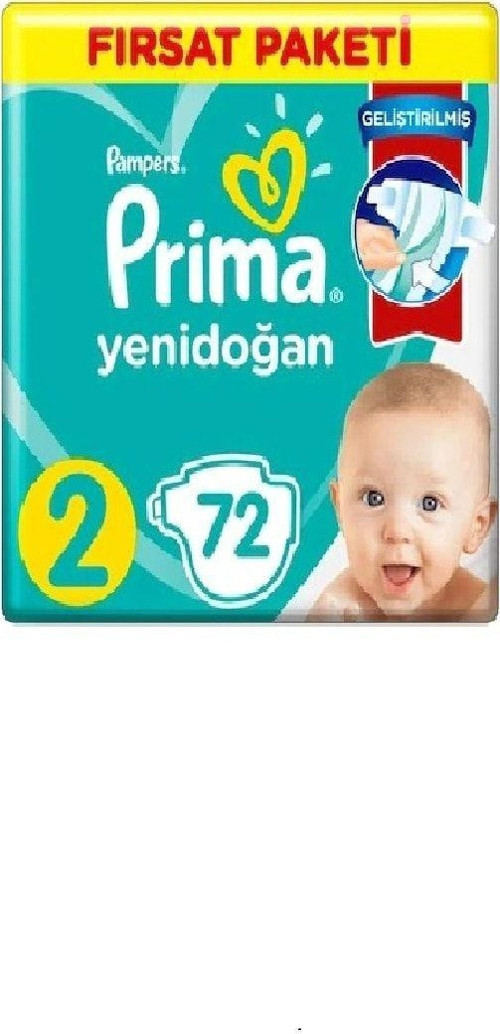 Bebek Bezi Aylık Paket 2 Beden 72 adet