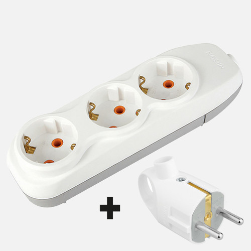 Quattro 3'lü Topraklı Priz Klemens (4'li Paket)