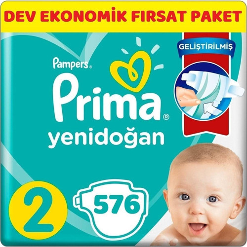 Bebek Bezi Beden:2 (4-8kg) Mini 576 Adet Dev Ekonomik Fırsat Pk