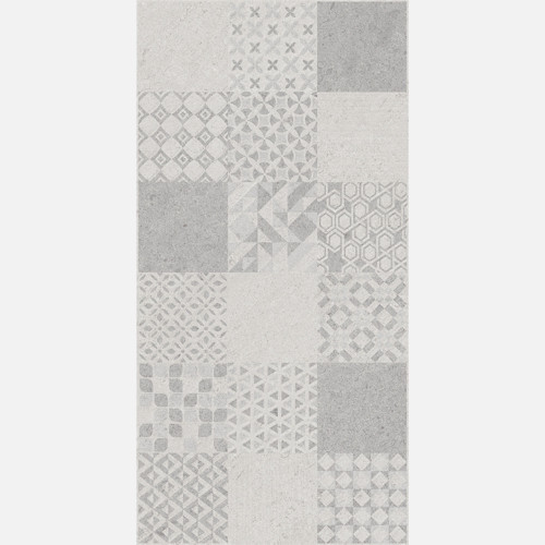 Urban Patchwork Dekor Karo Gri 40 x 80 cm 1,28 m2 (2'li Paket)
