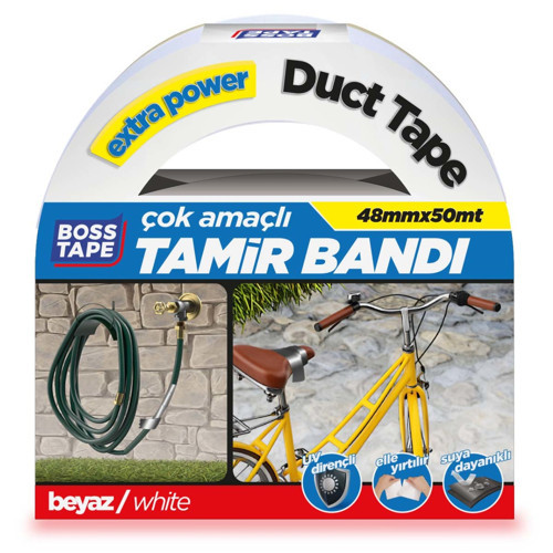 Beyaz Duck Tape Tamir Bandı (7'li Paket)
