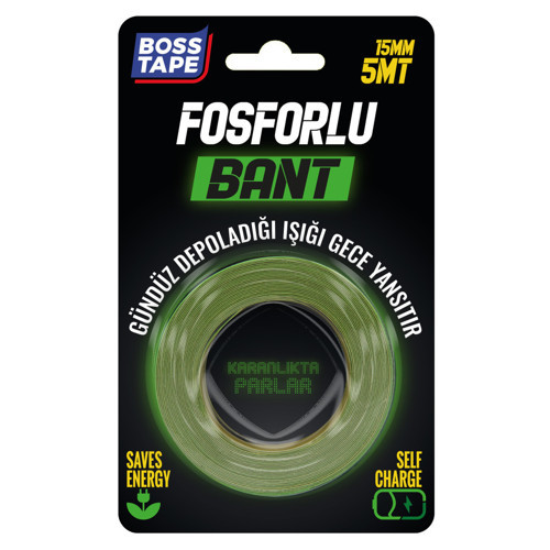 Fosforlu Bant 15 mm x 5 mt (7'li Paket)