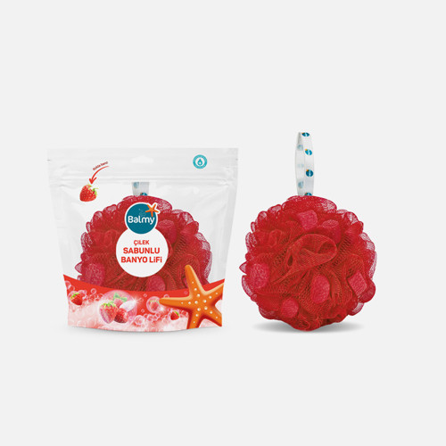 Çilek Sabunlu Banyo Lifi (7'li Paket)