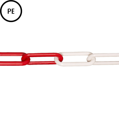 Conacord Plastik Zincir Kırmızı-Beyaz 8 mm (8'li Paket)