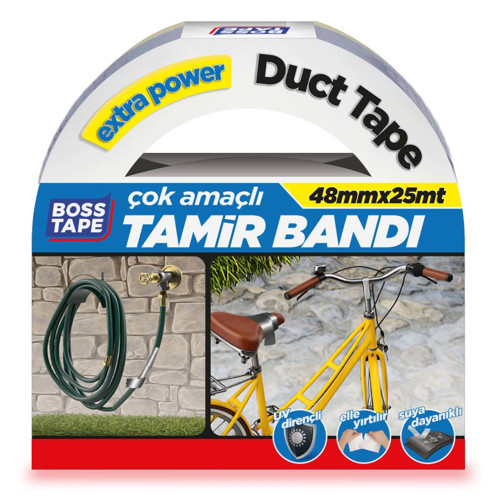 Gri Duck Tape Tamir Bandı (8'li Paket)