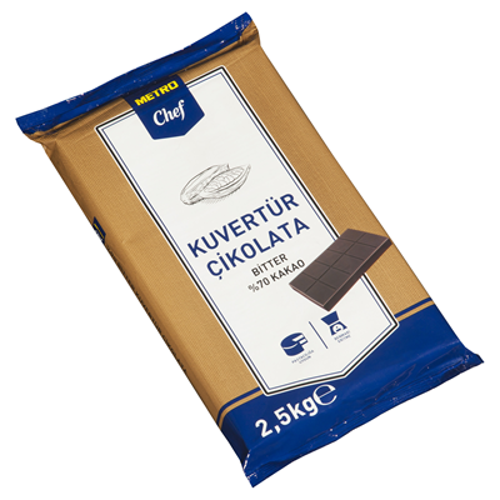 Kuvertür 2,5 Kg %70 Bitter (2'li Paket)