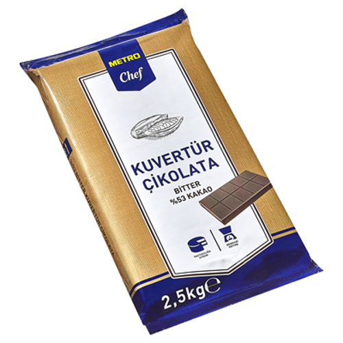 Kuvertür 2,5 Kg %53 Bitter (2'li Paket)