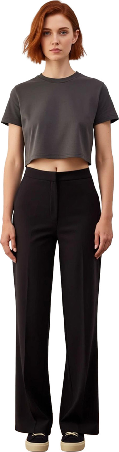 Kadın Düz Desen Normal Bel Wide Leg Pantolon Kış Sezonu Günlük Kullanım Yaz Aylarının Vazgeçilmezi