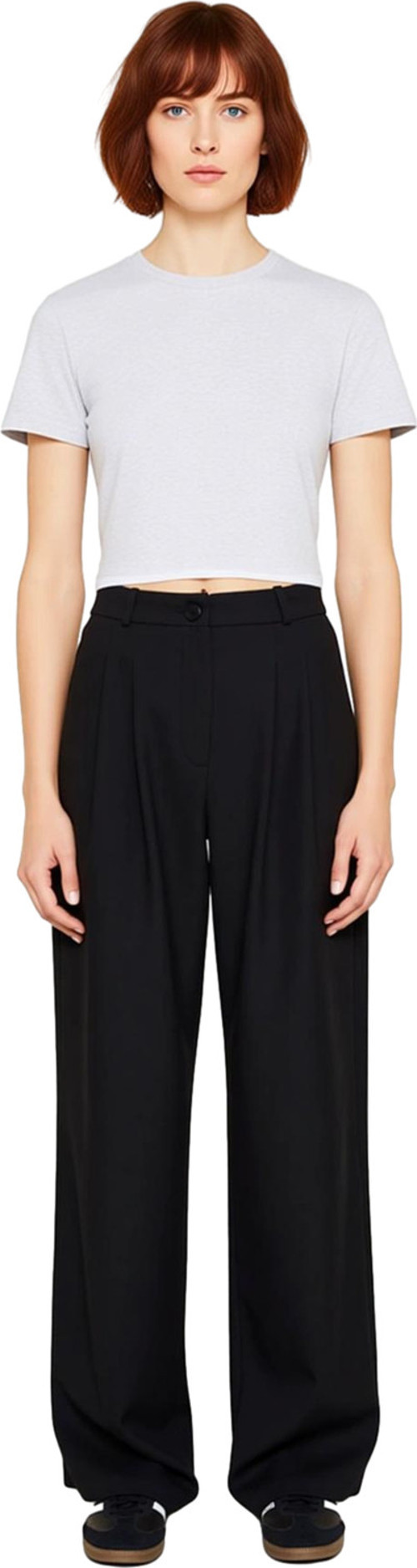 Kadın Terrycotton Dokuma Palazzo Pantolon Düz Desen Normal Bel Wide Leg Yaz Aylarının Vazgeçilmezi