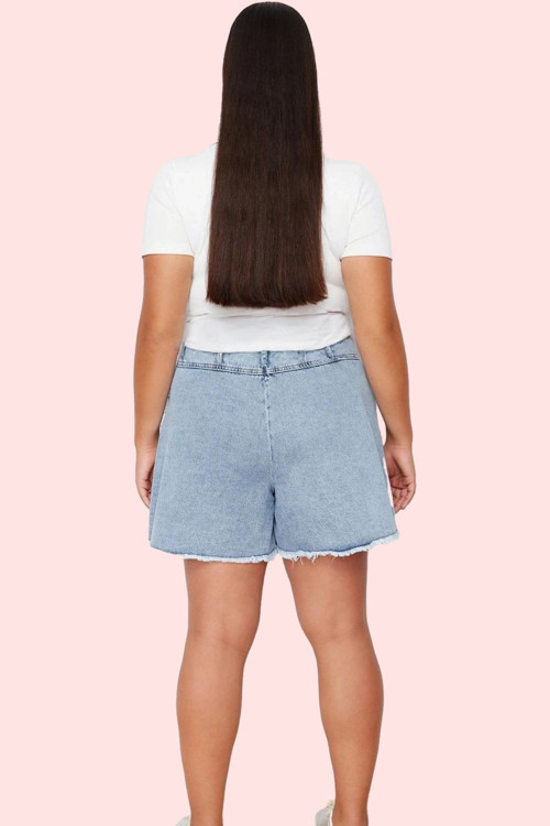 Kadın Denim Şort Etek Volanlı Detay Pamuk Yaz Günlük Kaliteli Malzeme Stilin Buluştuğu Yer