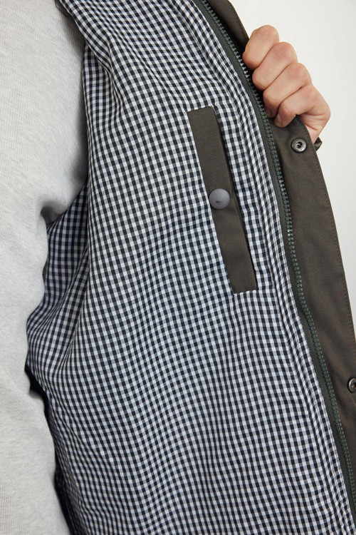 Tasarım Düz Astarlı Yaka Standart Regular Ceket Unisex Regular Fit Kadife Yaka Detaylı Mont