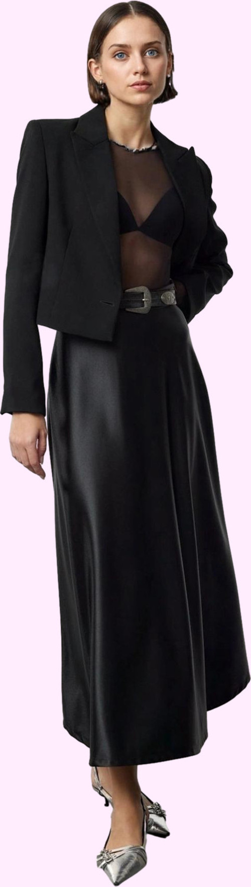Kadın Maxi Etek Yüksek Bel A line Kesim Polyester Yazlık Günlük Kullanım Dayanıklı Malzeme