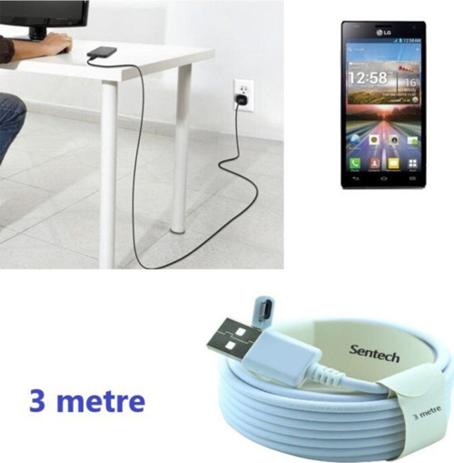 Xiaomi Redmi 3 Pro Uyumlu 3 Metre Micro Usb Şarj Ve Data Kablosu