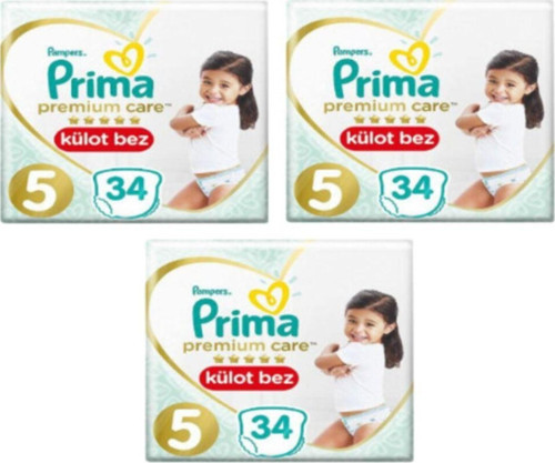 Premium Care Külot Bebek Bezi 5 Numara Junior 102 Adet 12-17 Kg