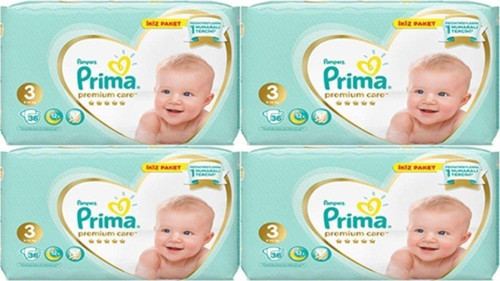 Premium Care 3 Beden 36x4 144'li Bebek Bezi