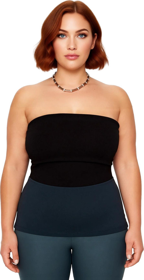 Moda Büyük Beden Kayık Yaka Örme Fit Düz Desen Casual Günlük Regular Kolsuz Bluz