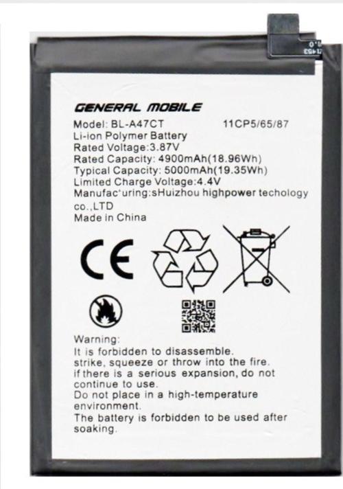General Mobile Gm23 Gm 23 Bl-a47ct Batarya Pil 5000 Mah