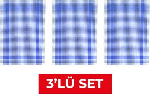 Pöti Kareli 3'lü Kurulama Bezi Mavi