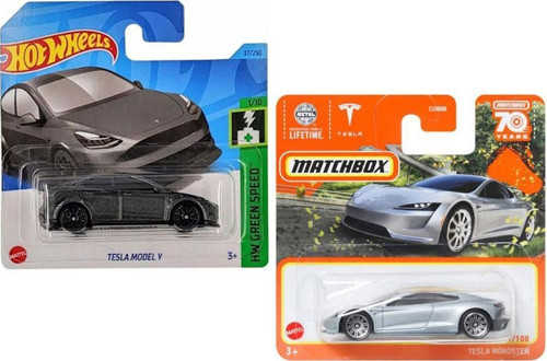 & Matchbox 2'li Tesla Seti Roadster & Model Y (1/64)