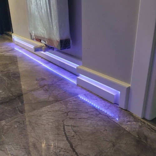 25MT LED KANALLI MDF/PVC KAPLAMA SÜPÜRGELİK (10 ADET)
