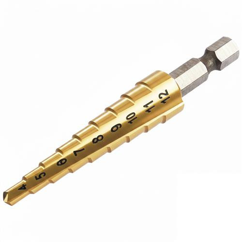 KADEMELİ MATKAP UCU 4 - 12 mm ALTIGEN SAPLI TOMAX