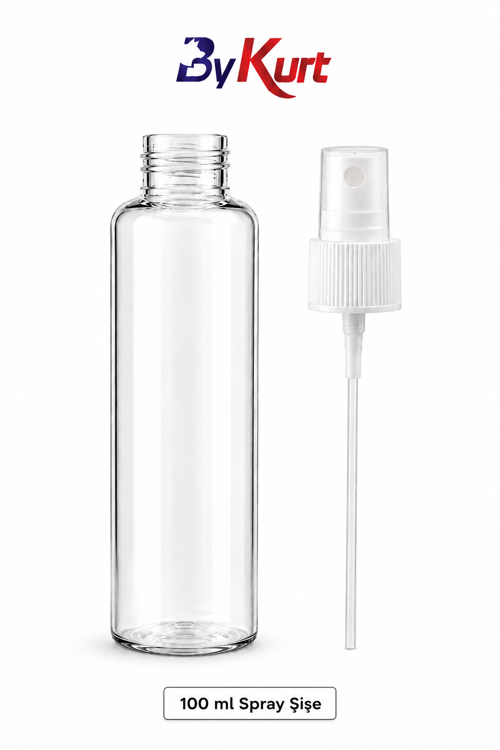 Sprey Şişesi Şeffaf Kozmetik Parfüm Kolonya İçin Spreyli Boş Dolum Şişesi 100 ML