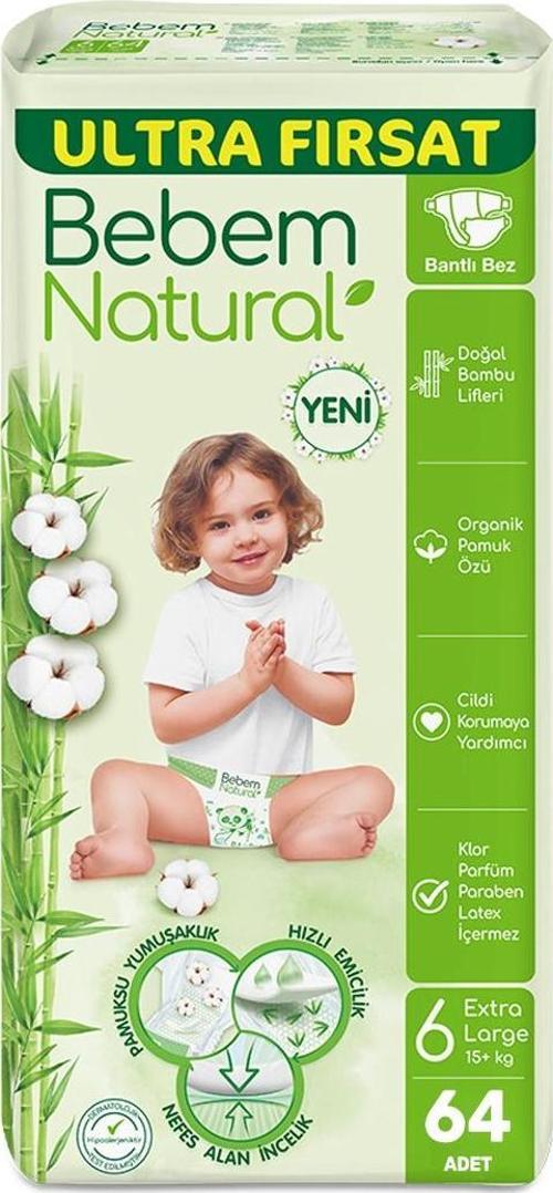 Bebek Bezi Ultra Fırsat Paketi Maxi 6 Numara 64 Adet (64 x 1 Paket)