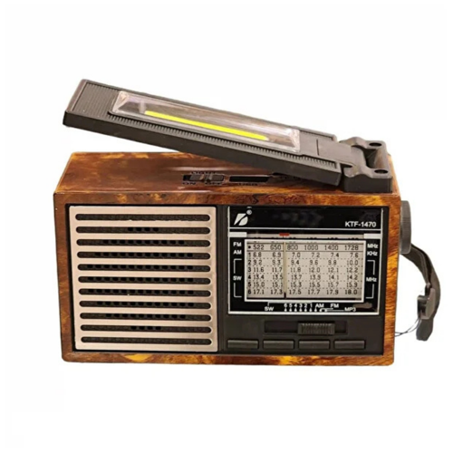 KTS 1470 Güneş Enerjili Işıldaklı Şarjlı Nostalji Radyo