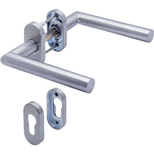 Roma paslanmaz inox OVAL rozetli yale kapı kolu