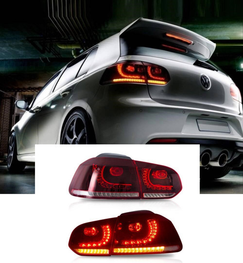 volkswagen golf 6 kırmızı beyaz kayar sinyal led stop
