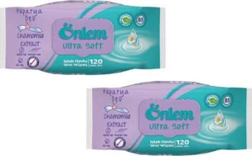 Islak Mendil 120'li 2 Paket Kapaklı (ultra Soft Papatya Özlü)