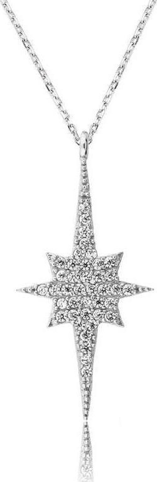 Gümüş Kutup Yıldızı Bayan Kolye