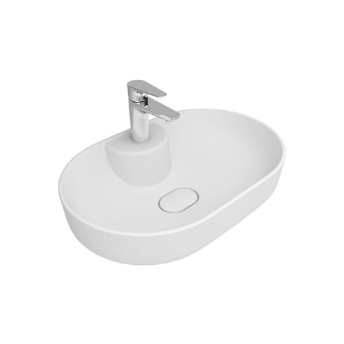 Zero 2.0 60x40 cm Ada Armatür Bantlı Oval Çanak Lavabo