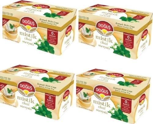 Doğuş Stevyalı Mistik Chai 4 Kutu 20'li Süzen Poşet Sallama Bitki Çayı