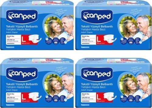 Belbantlı Tekstil Hasta Bezi Büyük Boy(l)30lu 4paket 120ad