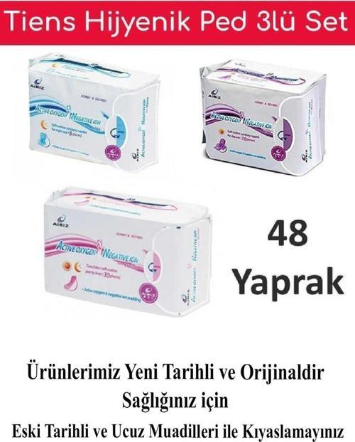 Kadın Tiens 3lü Set Gündüz Hijyenik Ped 10'lu Günlük Hijyenik Ped 30'lu Gece Hijyenik Ped 8'li