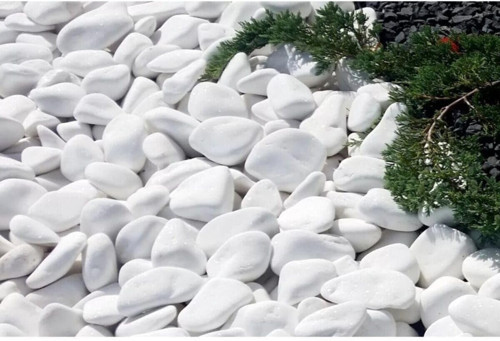 Ekodoğa Beyaz Dolomit 10 Kg 6-10 Cm Taş Dekoratif Taş Dere Taşı Bahçe Süs Taşı