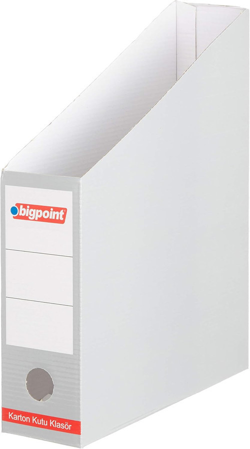 Bigpoint BP120-85 Karton Kutu Klasör Magazinlik, 6'li Set, Gri