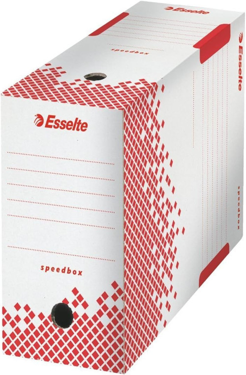 Esselte Speedbox Arşiv Kutusu 150mm, Beyaz-Kırmızı