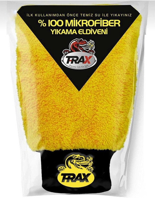 Sogex Oto & Ev Yıkama Ve Cila Eldiveni Mikrofiber Araç Yıkama Eldiveni (Sarı)