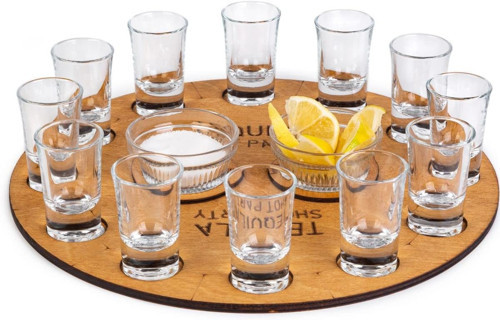 micro wood Tekila Tepsisi, Tekila Shot Party, Tekila Bardağı